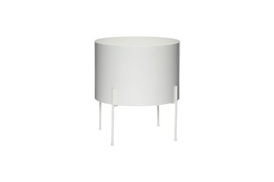 Fioriera in metallo grigio chiaro