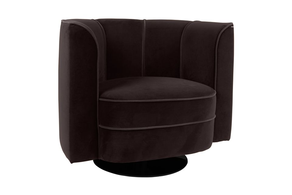 Fleur Poltrona lounge nera Dutch Bone