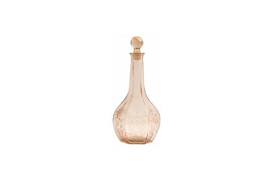 Grande decanter rotondo in vetro intagliato a mano