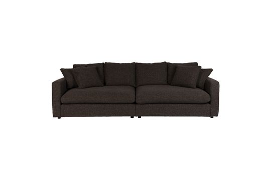 Grande divano a 3 posti in tessuto marrone Sense Foto ritagliata
