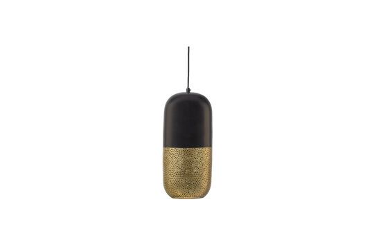 Grande lampada a sospensione in metallo nero e oro Tirsa Foto ritagliata
