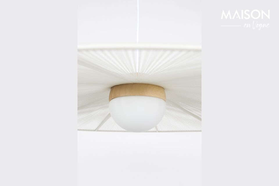 Grande lampadario a sospensione in ferro beige Belle Pendant - 7