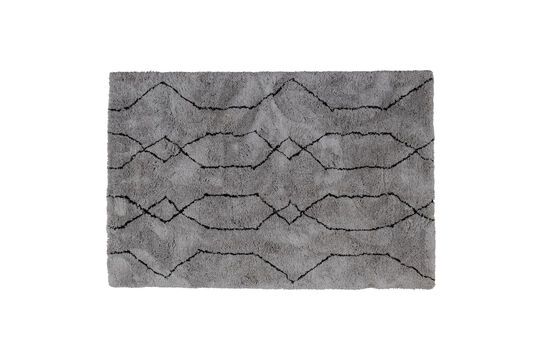 Grande tappeto in poliestere grigio chiaro e nero Nové Foto ritagliata