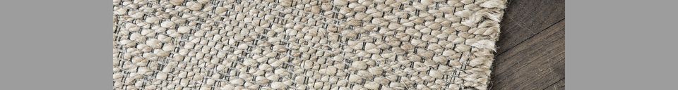 Materiali prima di tutto Grande tappeto in tessuto beige Mara