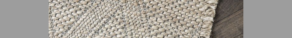 Materiali prima di tutto Grande tappeto in tessuto beige Mara