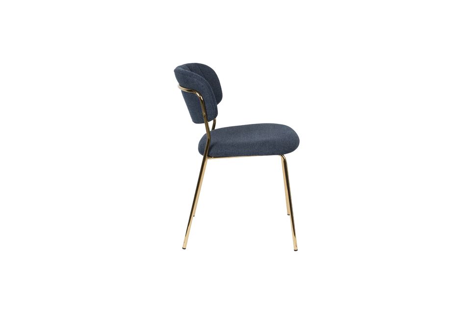 Jolien Chair oro e blu scuro - 7