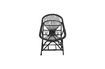 Miniatura Joline Sedia lounge in rattan nero 7