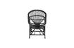 Miniatura Joline Sedia lounge in rattan nero 6