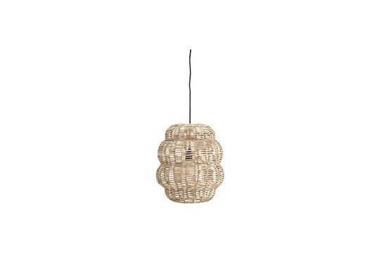 Lampada a sospensione in bambù beige Bulle