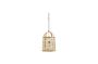 Miniatura Lampada a sospensione in bambù e lino beige Cloche Foto ritagliata