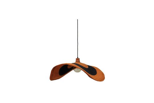 Lampada a sospensione in fibra naturale arancione di Uluwatu