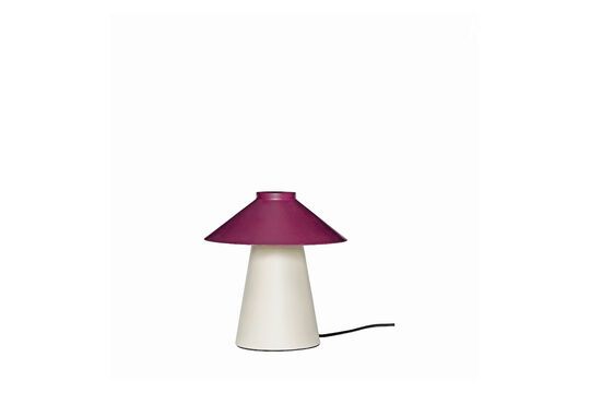 Lampada da tavolo in metallo bordeaux e sabbia Chipper