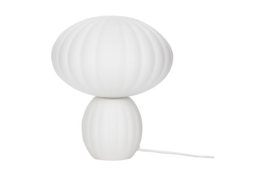 Lampada da tavolo in vetro bianco Kumu