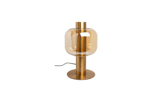 Lampada da tavolo Tuba in metallo dorato