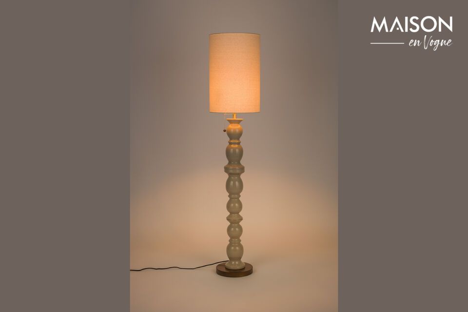 Lampada da terra in ceramica beige Brew Zuiver