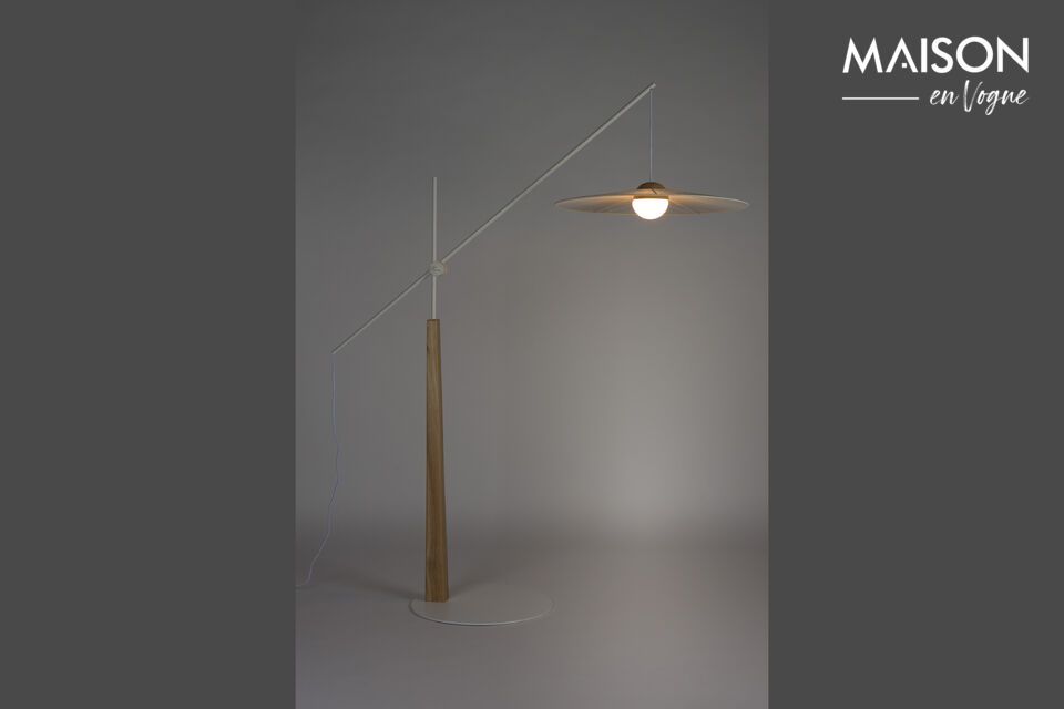 Lampada da terra in ferro beige Belle Zuiver