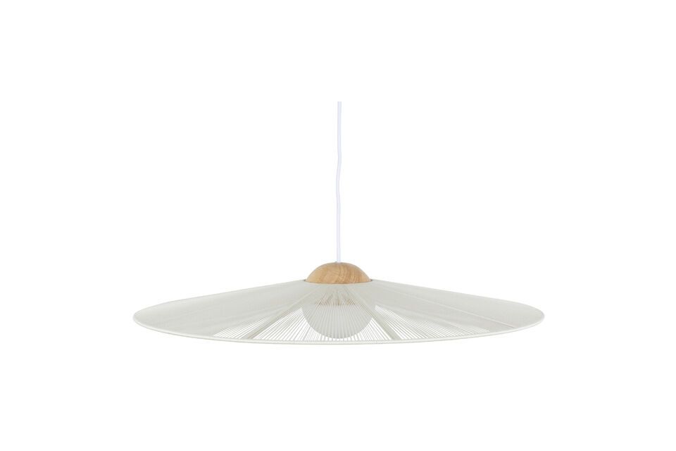 La lampada a sospensione Belle Pendant in ferro beige invita a esplorare forme e luce