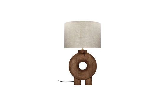 Lampedusa lampada rotonda in legno marrone