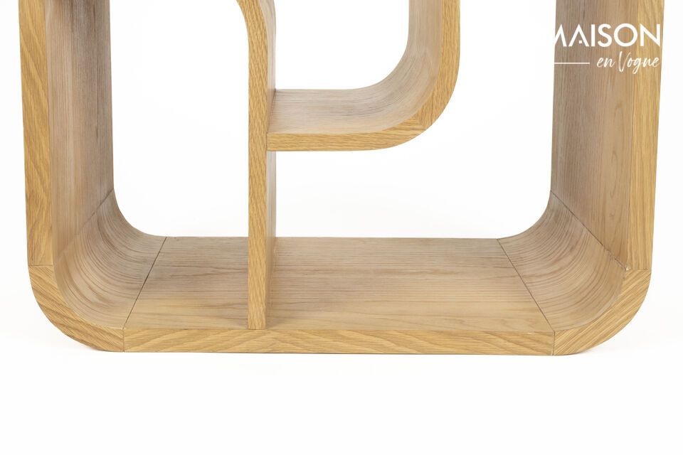 Libreria in legno massiccio di rovere marrone Seven - 6
