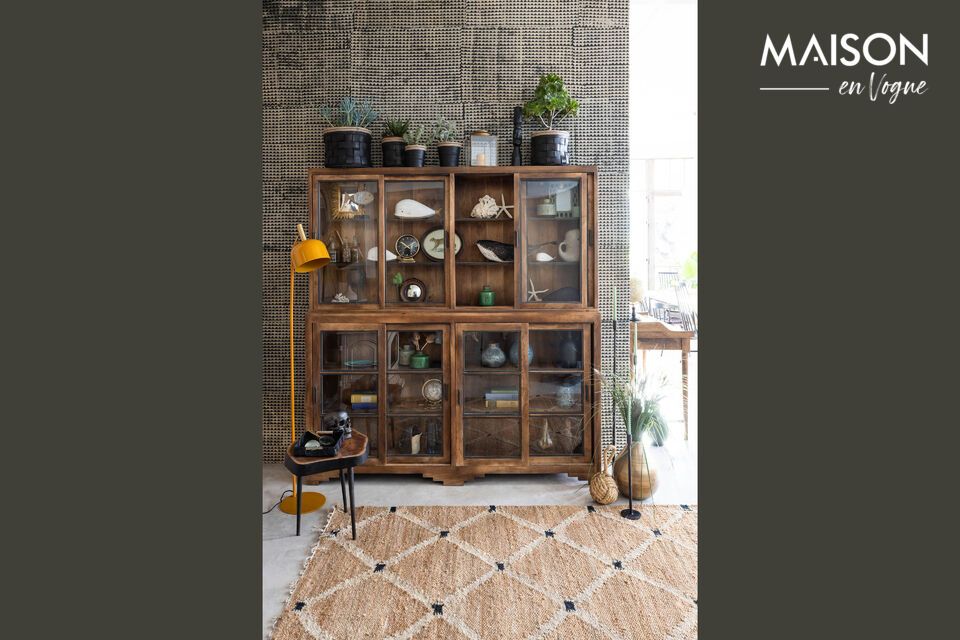 Eleganza e durata con la nostra libreria in legno di mango.