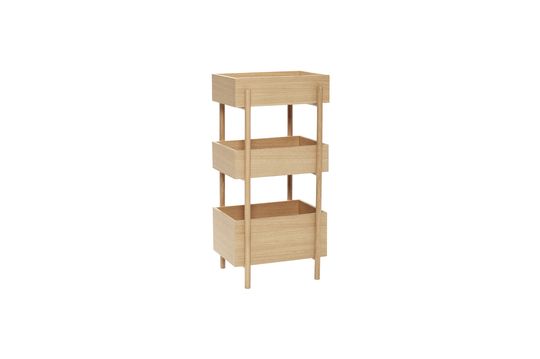 Mensola in legno beige a 3 scomparti Stack