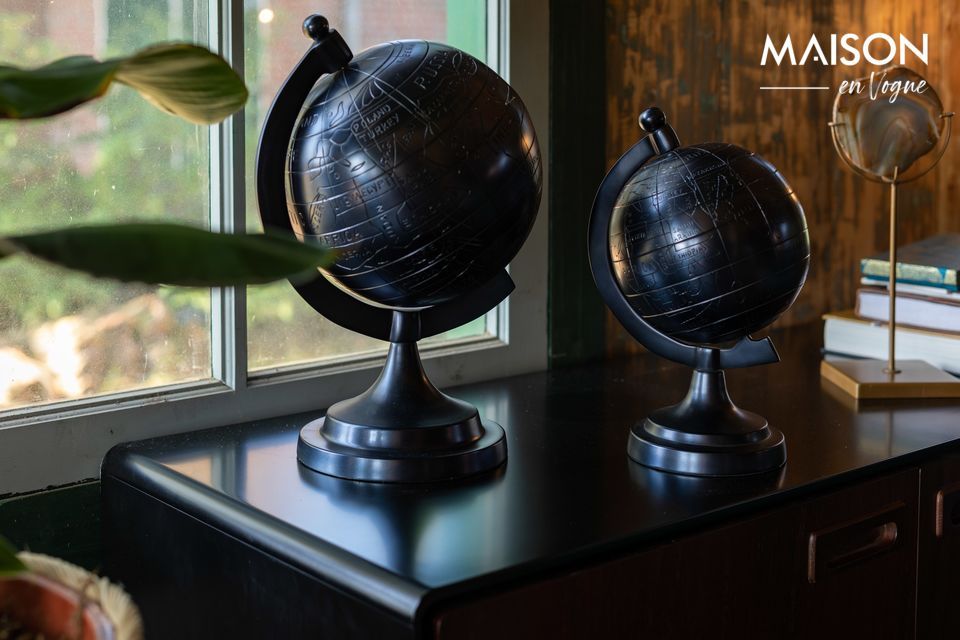 Miles Globe S in alluminio nero