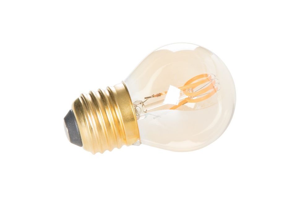 Illumina i tuoi interni con una luce calda con la classica mini lampadina d\'oro