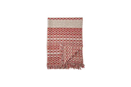 Noilhan plaid in cotone riciclato rosso