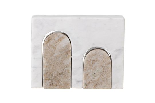 Oggetto decorativo in marmo bianco Chul