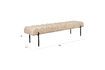 Miniatura Panca in tessuto beige Jethro 5