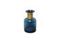Miniatura Pharmacie vaso per bottiglie blu con collo dorato Foto ritagliata