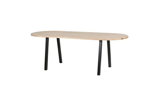 Piano del tavolo ovale 220x90 in legno beige chiaro Tablo Foto ritagliata