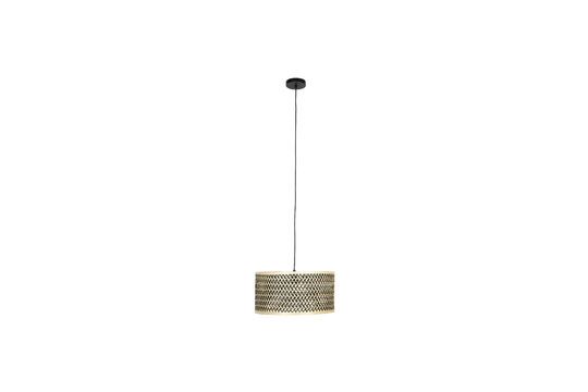 Piccola lampada a sospensione in bambù beige Isla