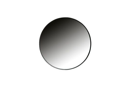 Piccolo specchio rotondo in metallo nero Doutzen Foto ritagliata