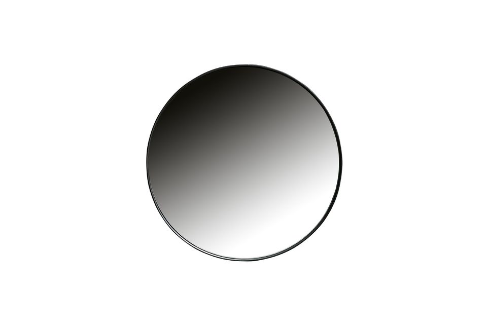 Piccolo specchio rotondo in metallo nero Doutzen Woood