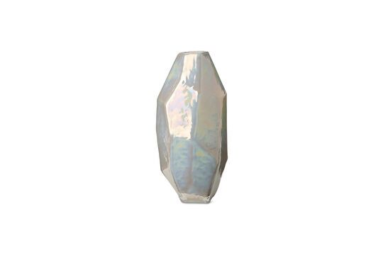 Piccolo vaso di vetro bianco Luster