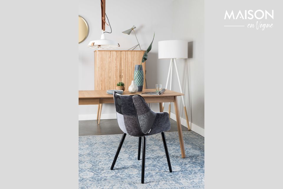 Poltrona 12 patchwork grigia Zuiver