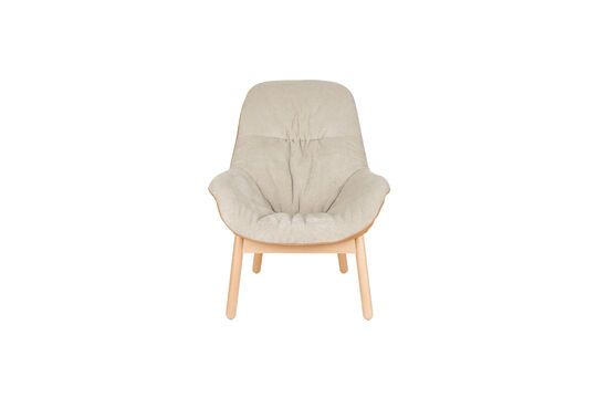 Poltrona in legno di faggio beige Duke