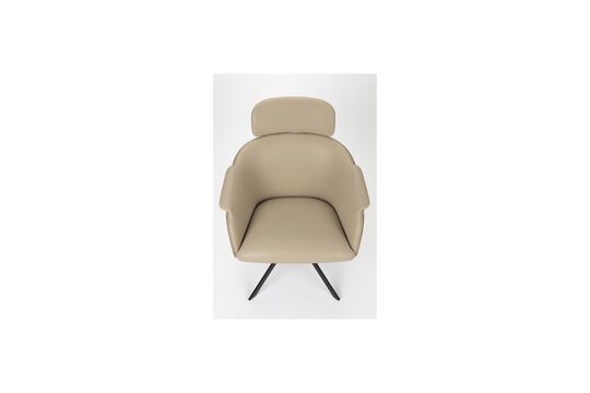 Poltrona in pelle PU beige Frie Foto ritagliata