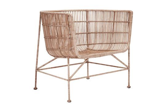 Poltrona in rattan beige Cuun