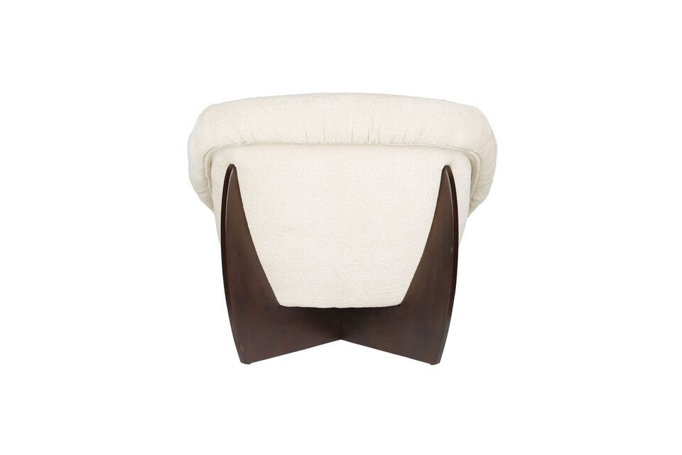 Poltrona in tessuto beige Emilius - 9