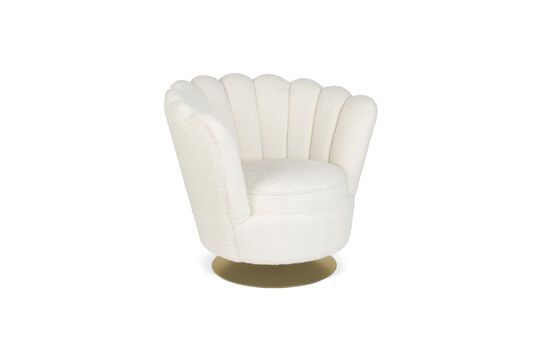 Poltrona in tessuto bianco Shells