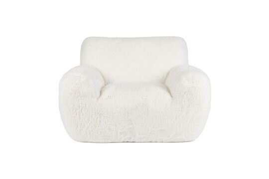 Poltrona in tessuto bianco Yeti