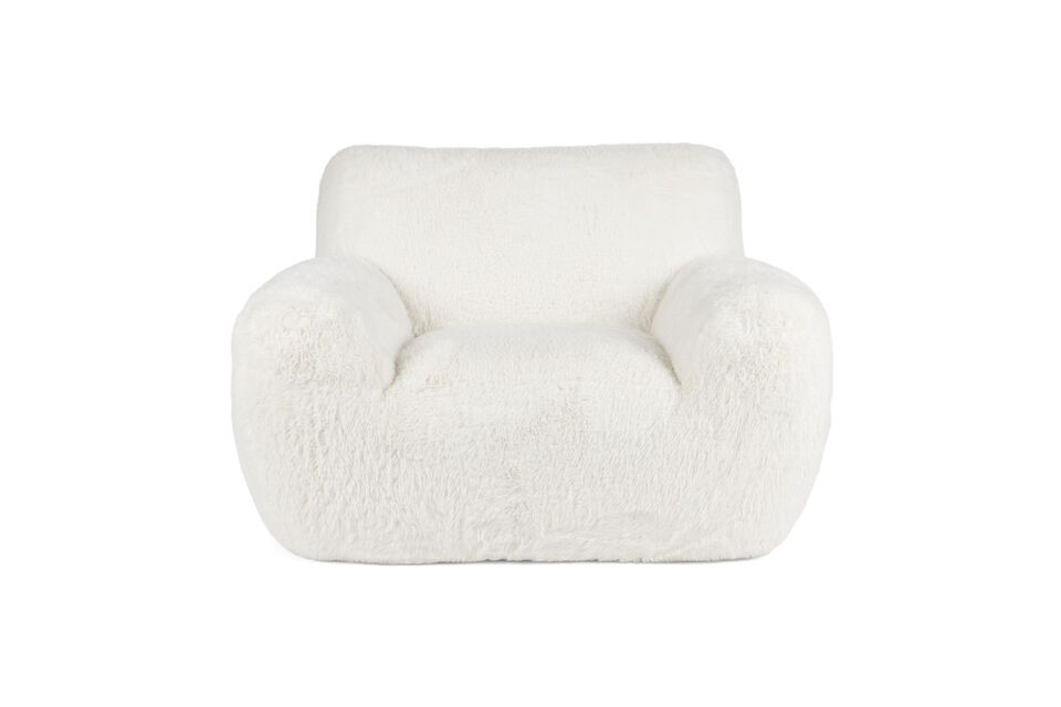 Poltrona in tessuto bianco Yeti Bold Monkey
