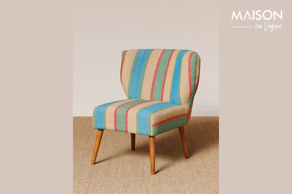 Poltrona in tessuto multicolore Indiana Chehoma
