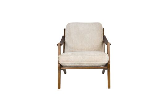 Poltrona in velluto beige Washington Foto ritagliata