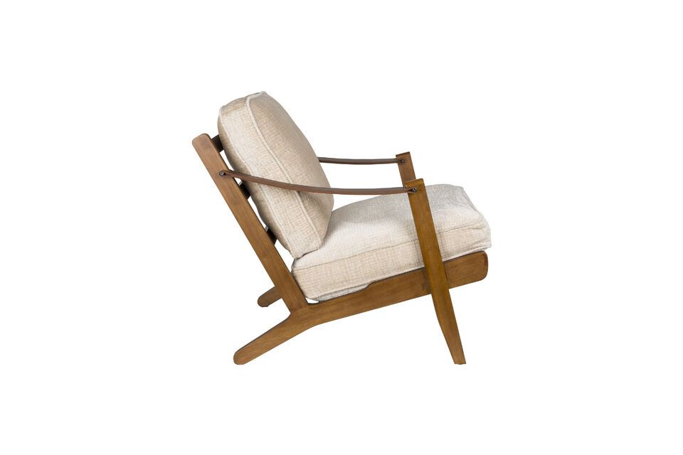 Poltrona in velluto beige Washington - 9