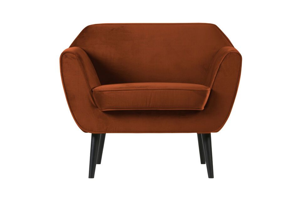 Poltrona Rocco in velluto terracotta Woood