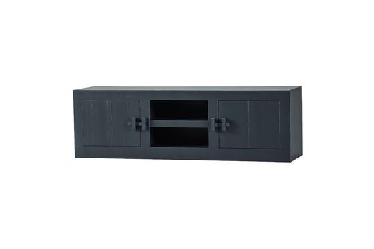 Porta tv in legno nero Benson Foto ritagliata