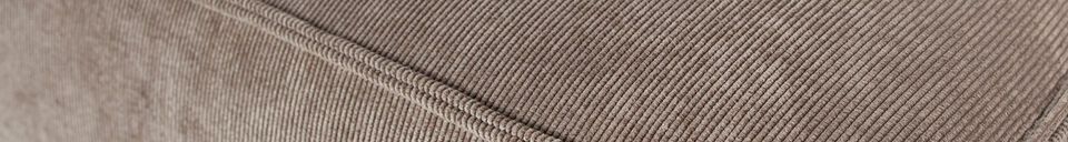 Materiali prima di tutto Pouf angolare per divano in tessuto marrone